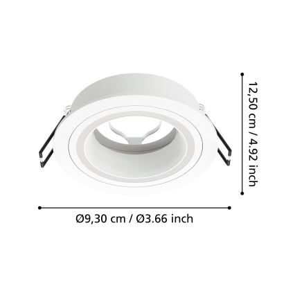 Eglo - Lámpara de techo empotrada 1xGU10/35W/230V blanca