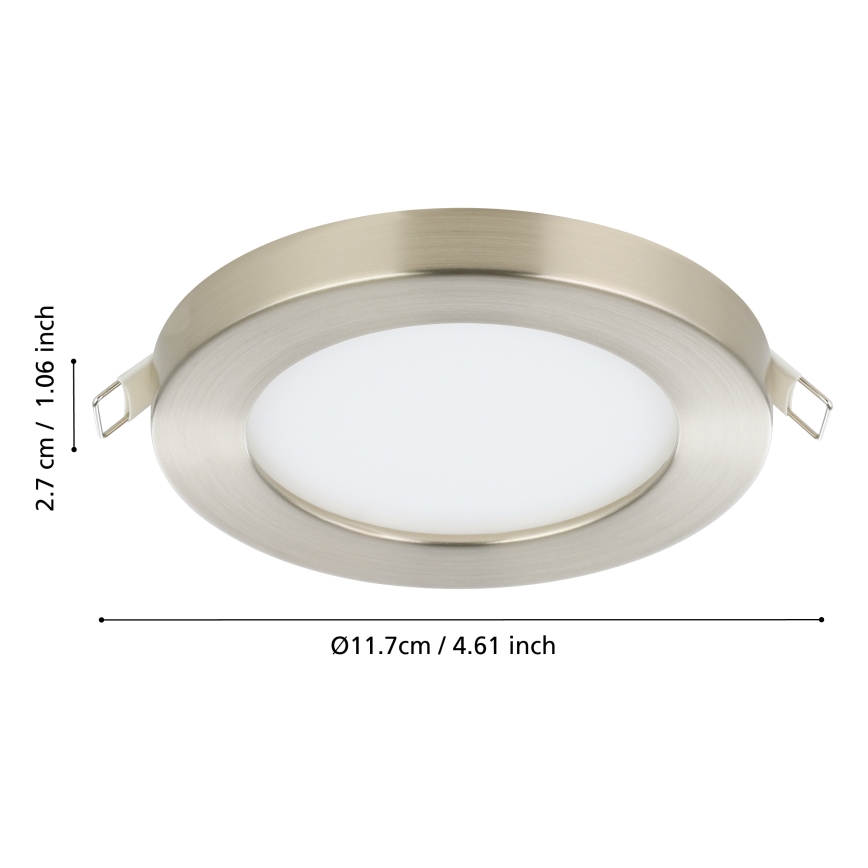 Eglo - Foco empotrado LED/5,5W/230V 3000K cromo mate Ø 11,7 cm