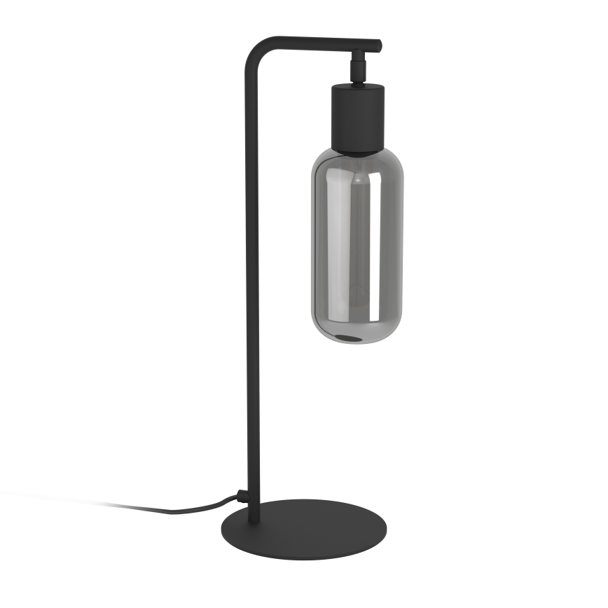 Eglo - Lámpara de mesa 1xE27/4W/230V negra/ahumada