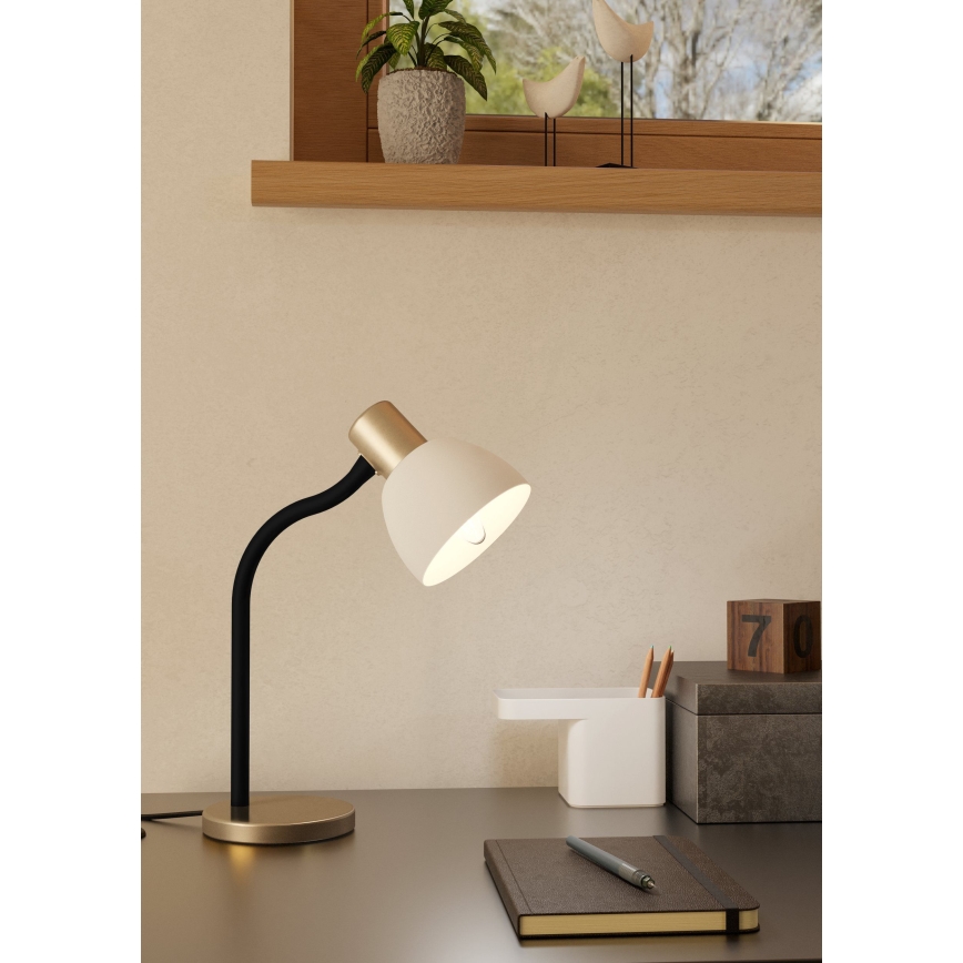 Eglo - Lámpara de mesa 1xE14/25W/230V negro/cromo mate