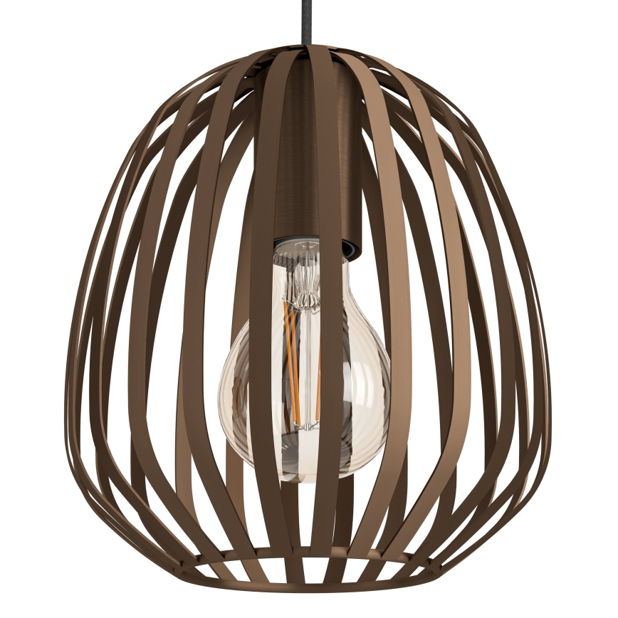 Eglo - Lámpara colgante con cable 3xE27/40W/230V bronce