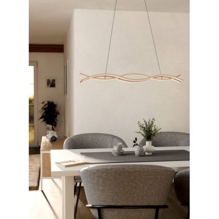 Eglo - Lámpara colgante LED con cable LED/35W/230V dorada