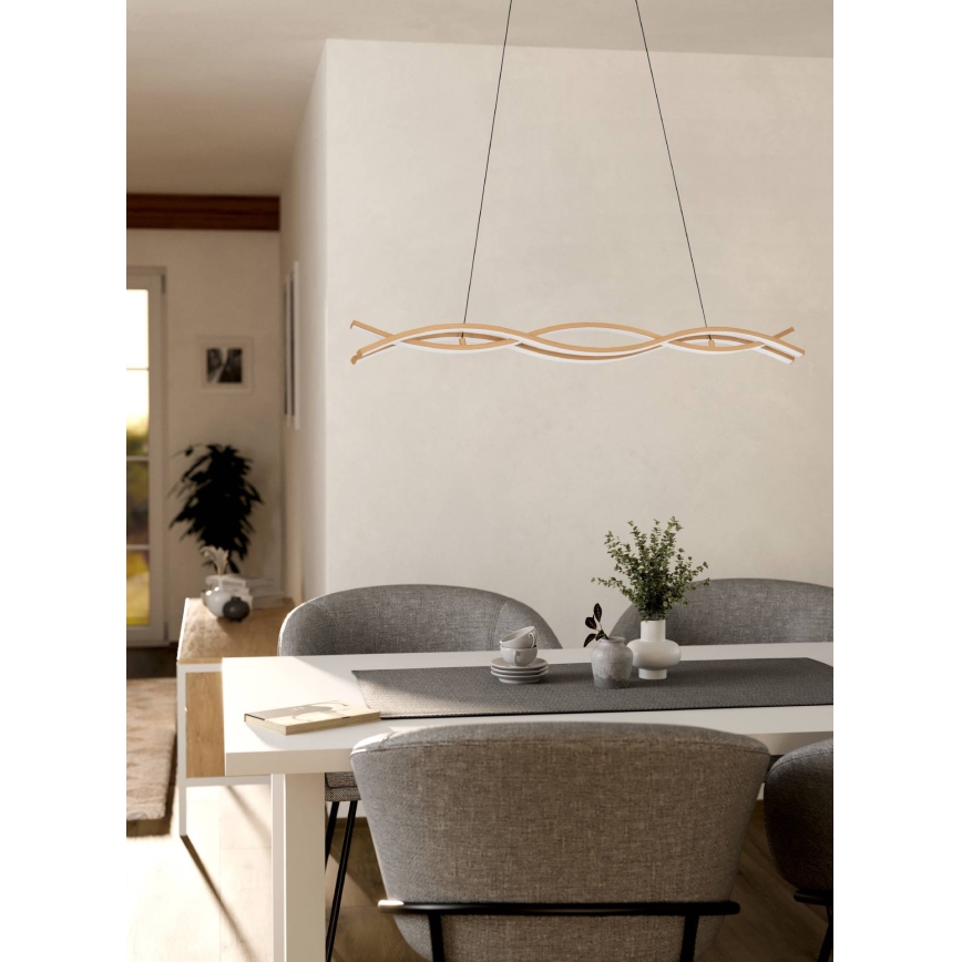 Eglo - Lámpara colgante LED con cable LED/35W/230V dorada