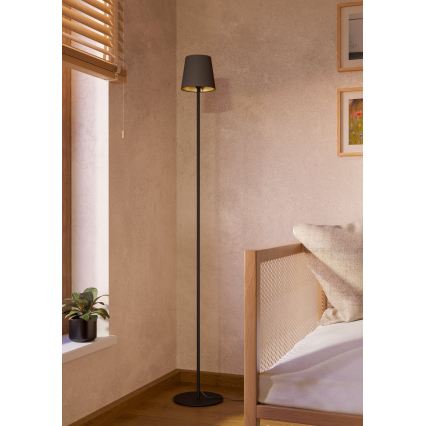 Eglo - Lámpara de pie 1xE14/7,5W/230V negra/marrón