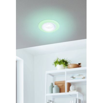 Eglo - Set de 3 luminarias empotradas LED RGBW regulables para baño LED/3,8W/230V 2700-6500K IP44 + mando a distancia