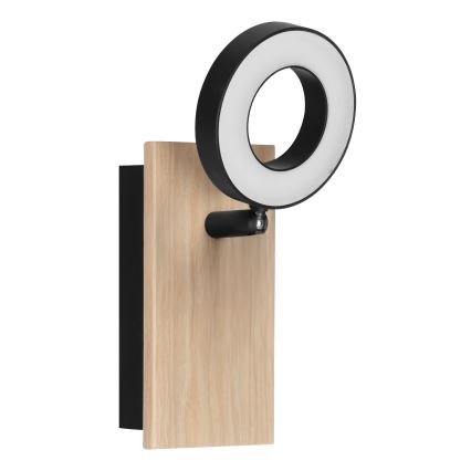 Eglo - Aplique de pared LED orientable LED/4,2W/230V negro/marrón