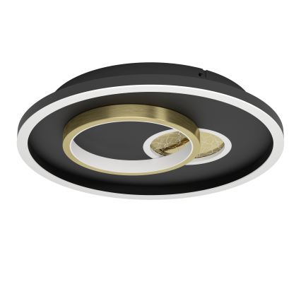 Eglo - Lámpara de techo LED/14W/230V + LED/8,5W Ø 38 cm negra/dorada