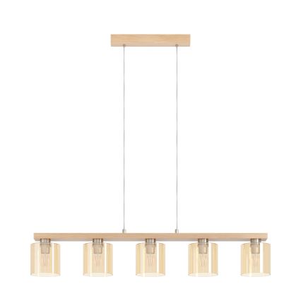 Eglo - Lámpara colgante con cable 5xE27/28W/230V