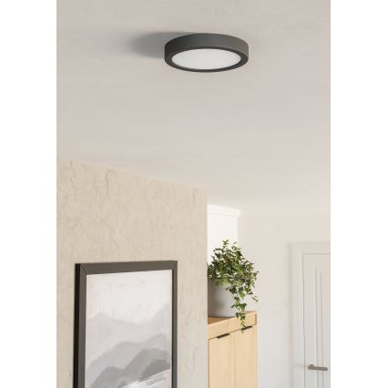 Eglo - Lámpara de techo LED/7,5W/230V 2700/4000/6500K diámetro 16,6 cm negra