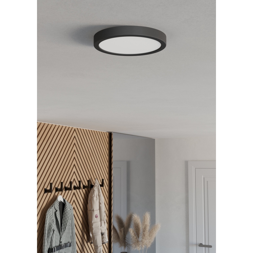 Eglo - Lámpara de techo LED/11,5W/230V 2700/4000/6500K Ø 21,1 cm negra