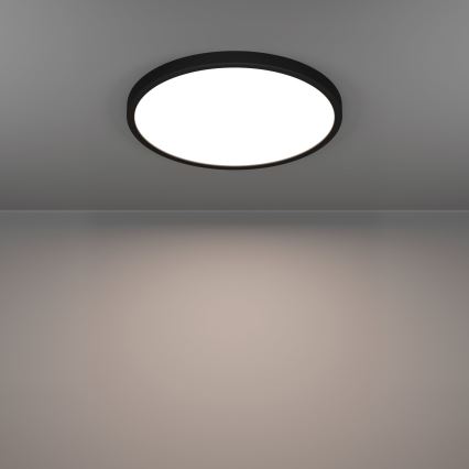 Eglo - Lámpara de techo LED 17 W, 230 V, 2700/4000/6500 K, Ø 38,9 cm, negra