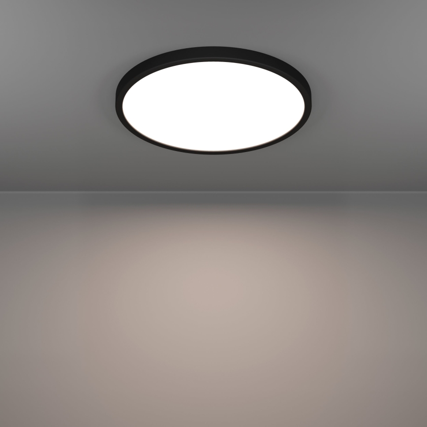 Eglo - Lámpara de techo LED 17 W, 230 V, 2700/4000/6500 K, Ø 38,9 cm, negra