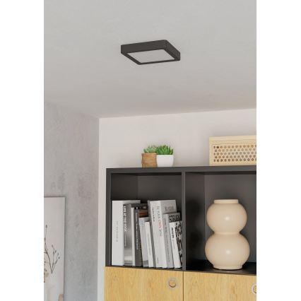 Eglo - Lámpara de techo LED 7 W/230 V 2700/4000/6500 K 15 x 15 cm negra
