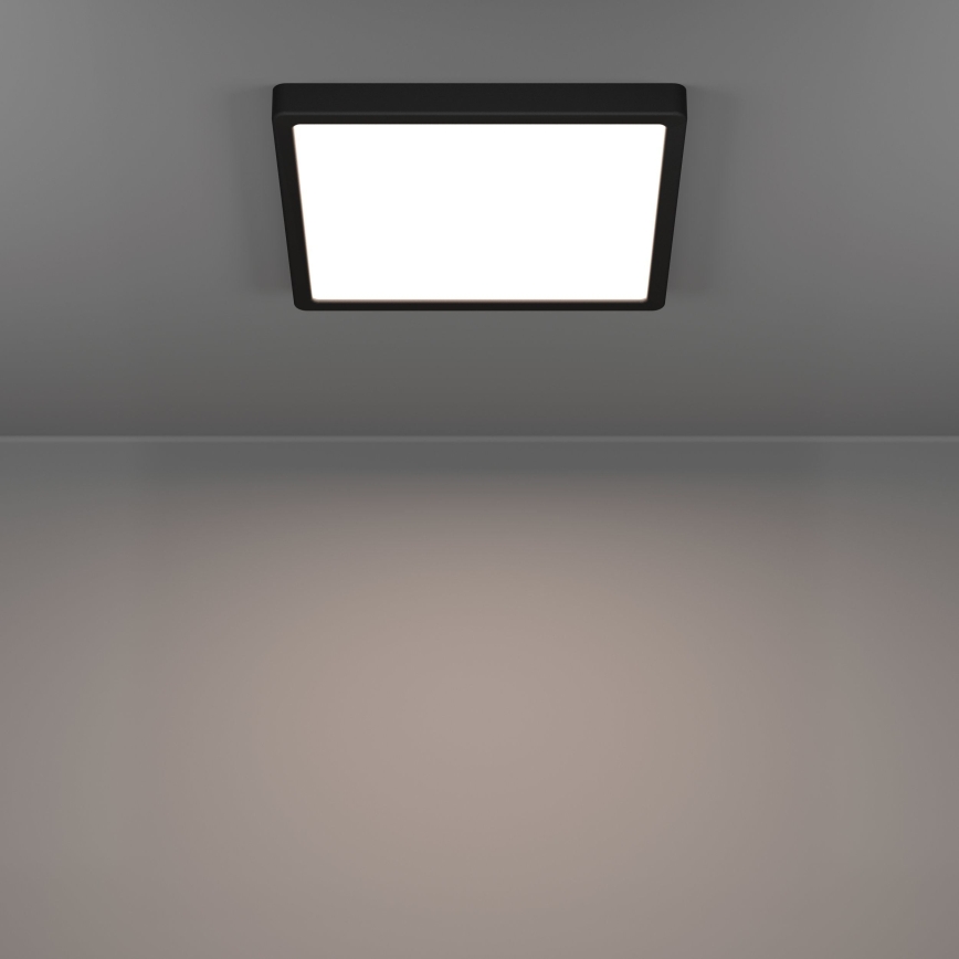 Eglo - Plafón LED/13W/230V 2700/4000/6500K 29x29cm negro