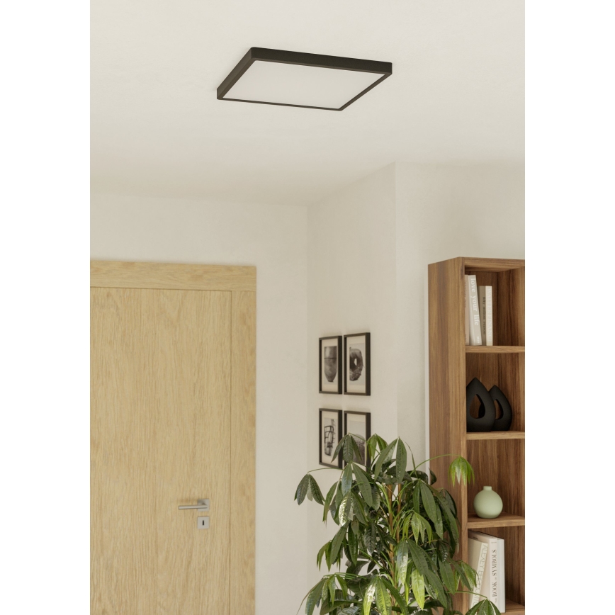 Eglo - Plafón LED/17,5W/230V 2700/4000/6500K 39x39 cm negro