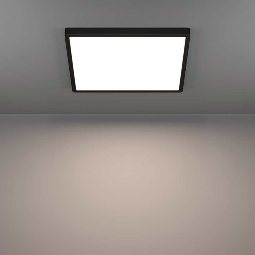 Eglo - Plafón LED/17,5W/230V 2700/4000/6500K 39x39 cm negro