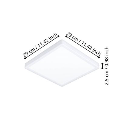 Eglo - Lámpara de techo LED/13W/230V 2700/4000/6500K 29x29 cm blanca