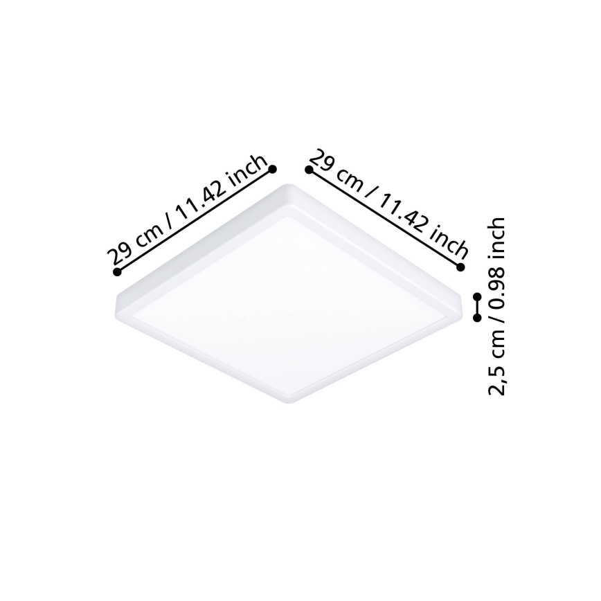 Eglo - Lámpara de techo LED/13W/230V 2700/4000/6500K 29x29 cm blanca