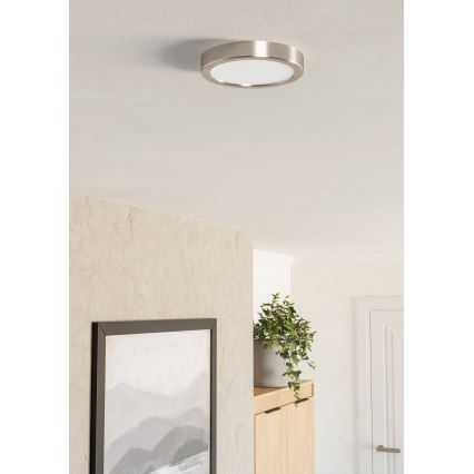 Eglo - Plafón LED de techo 7,5W/230V 2700/4000/6500K Ø 16,6 cm cromo mate