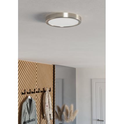 Eglo - Lámpara de techo LED/11,5W/230V 2700/4000/6500K Ø 21,1 cm cromo mate