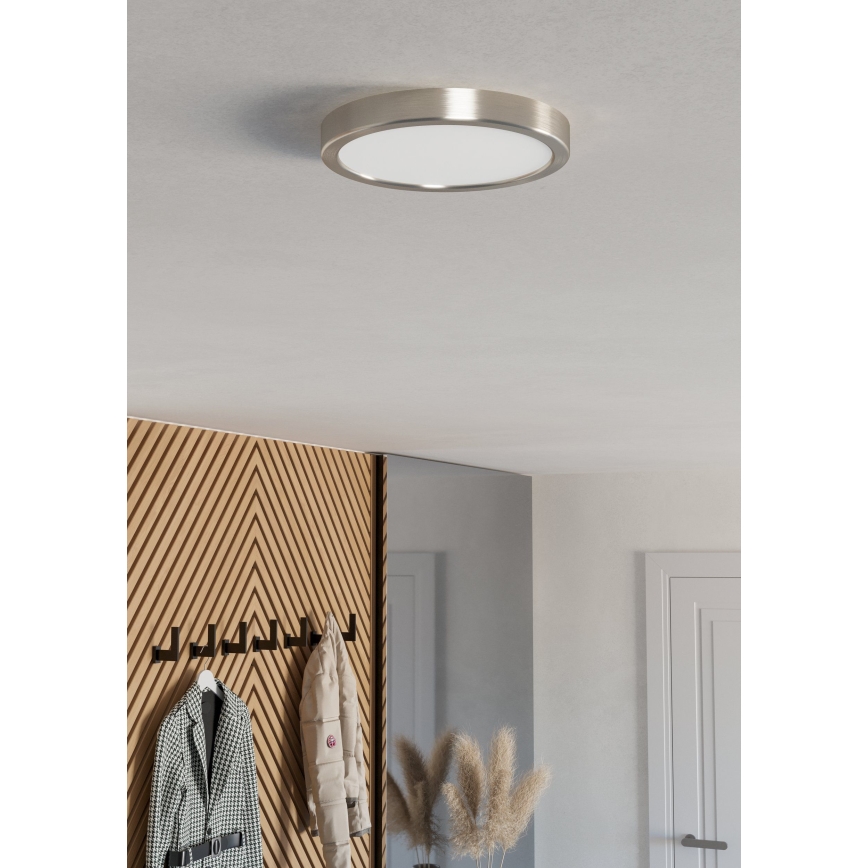 Eglo - Lámpara de techo LED/11,5W/230V 2700/4000/6500K Ø 21,1 cm cromo mate