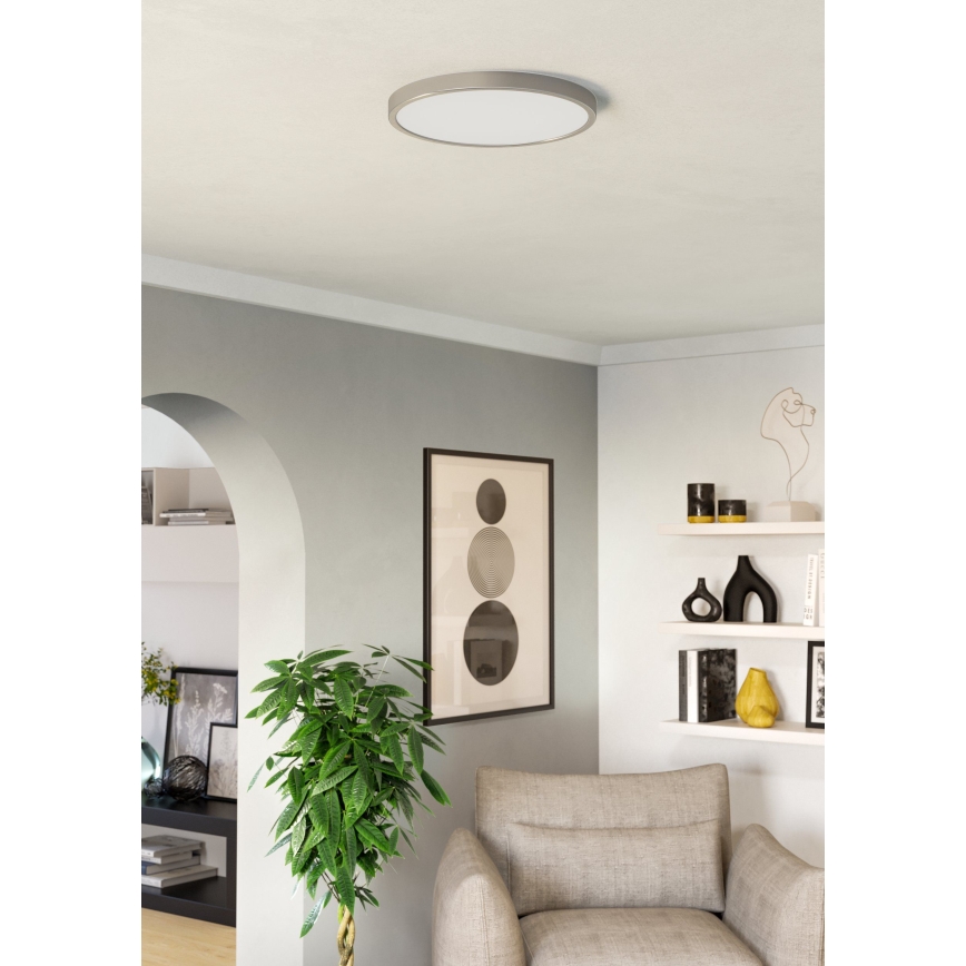 Eglo - Lámpara de techo LED/17W/230V 2700/4000/6500K Ø 38,9 cm cromo mate