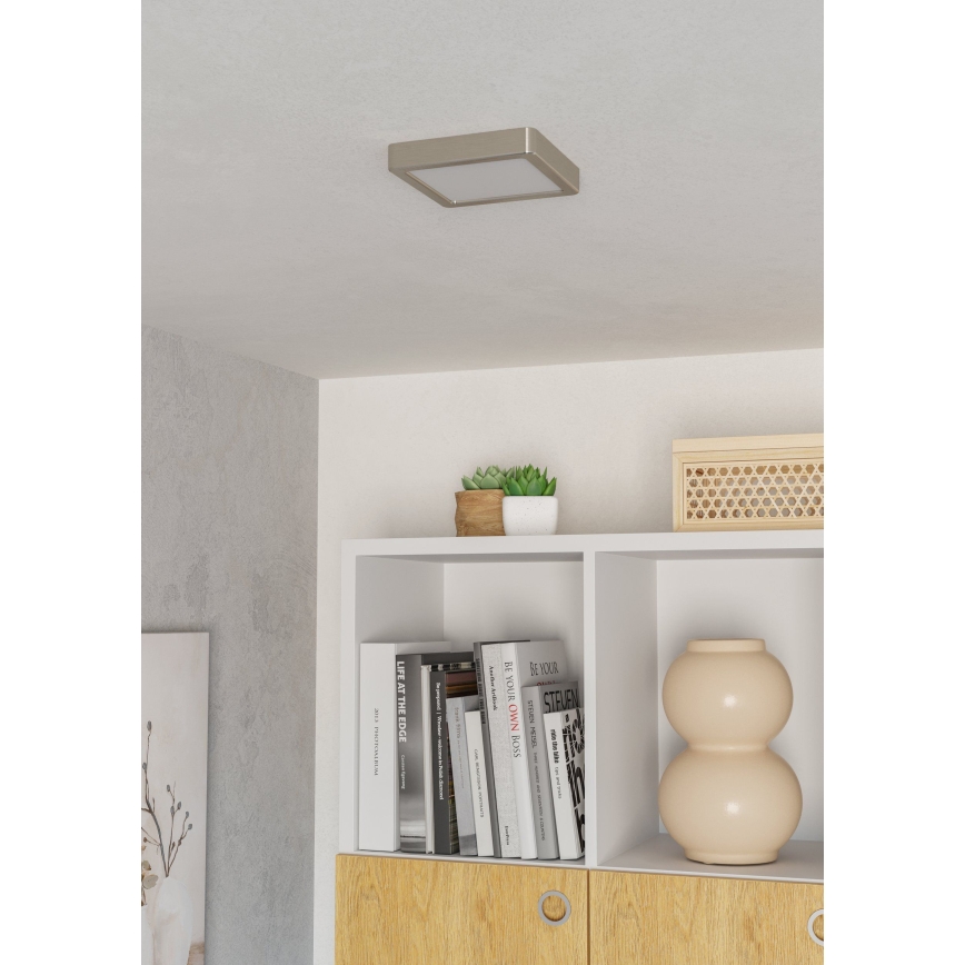 Eglo - Plafón LED/7W/230V 2700/4000/6500K 15x15 cm cromo mate