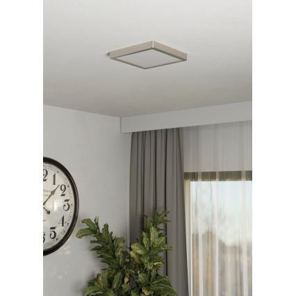 Eglo - Plafón LED 10,5W/230V 2700/4000/6500K 22x22 cm cromo mate
