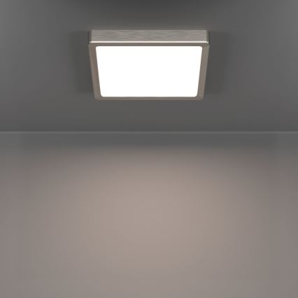Eglo - Plafón LED 10,5W/230V 2700/4000/6500K 22x22 cm cromo mate