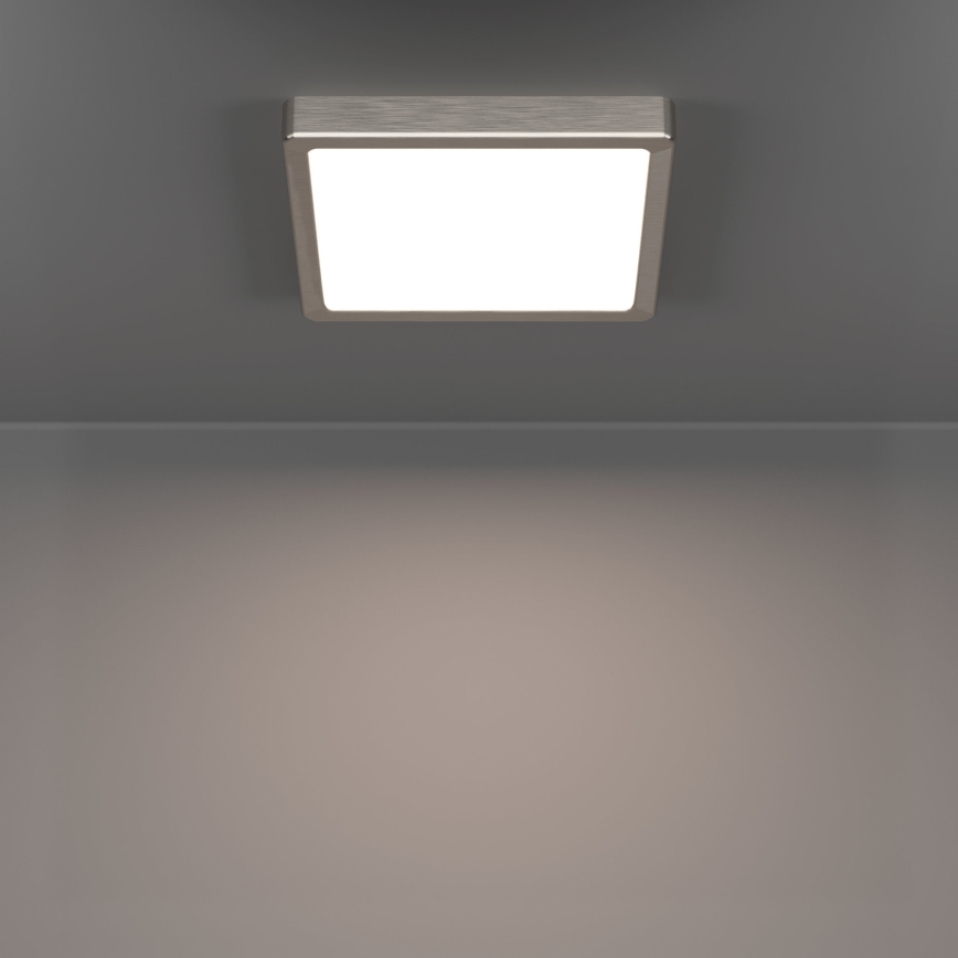 Eglo - Plafón LED 10,5W/230V 2700/4000/6500K 22x22 cm cromo mate
