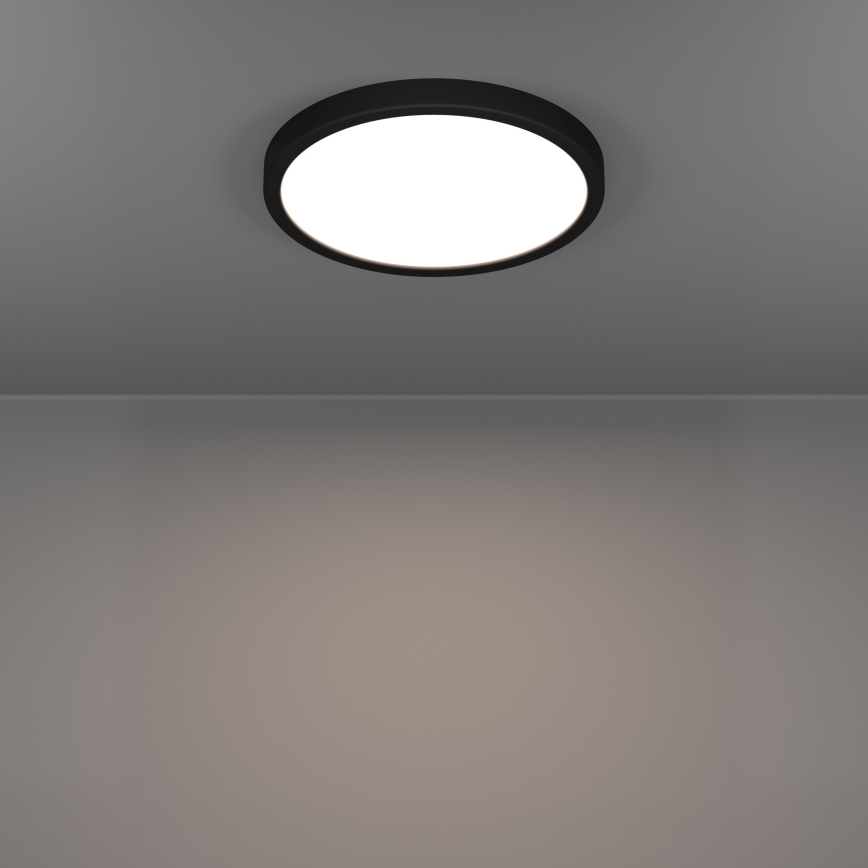 Eglo - Lámpara de techo LED para baño LED/14,2W/230V 2700/4000/6500K Ø 27,8 cm IP44 negra