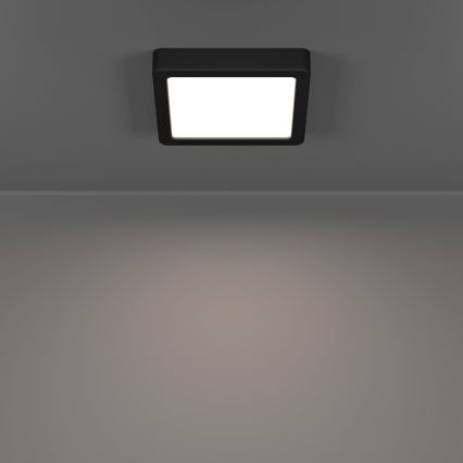 Eglo - Plafón LED de techo para baño LED/7W/230V 2700/4000/6500K 15x15 cm IP44 negro