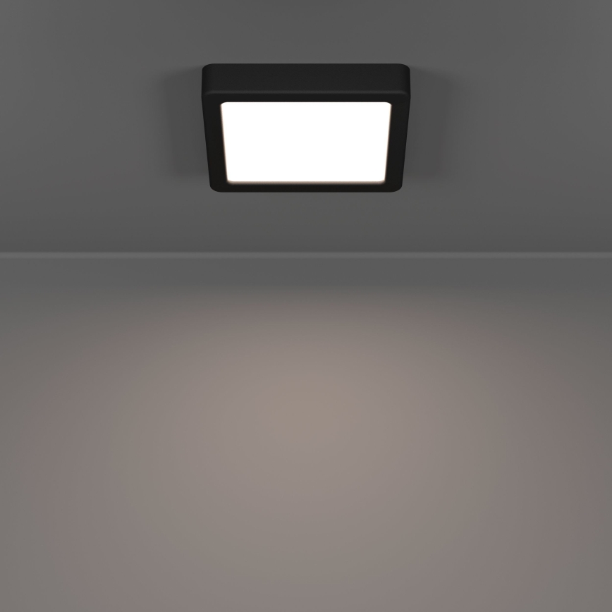 Eglo - Plafón LED de techo para baño LED/7W/230V 2700/4000/6500K 15x15 cm IP44 negro