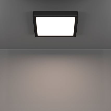 Eglo - Lámpara de techo LED para baño LED/10,5W/230V 2700/4000/6500K 22x22 cm IP44 negra