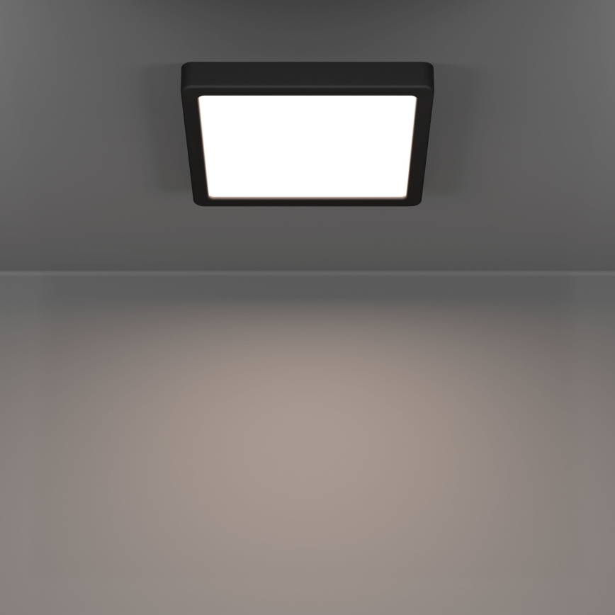 Eglo - Lámpara de techo LED para baño LED/10,5W/230V 2700/4000/6500K 22x22 cm IP44 negra