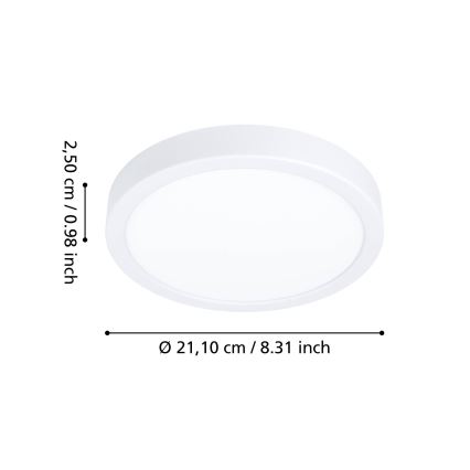 Eglo - Plafón LED de techo para baño LED/11,5W/230V 2700/4000/6500K Ø 21,1 cm IP44 blanco