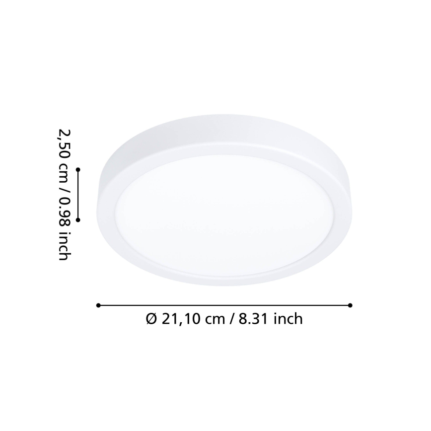 Eglo - Plafón LED de techo para baño LED/11,5W/230V 2700/4000/6500K Ø 21,1 cm IP44 blanco