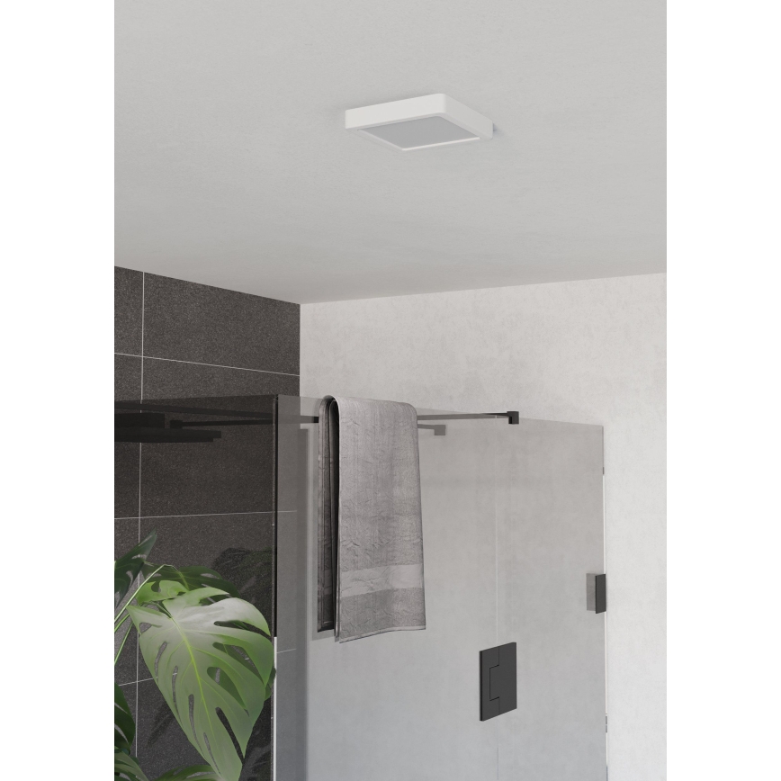 Eglo - Plafón LED para baño LED/7W/230V 2700/4000/6500K 15x15 cm IP44 blanco
