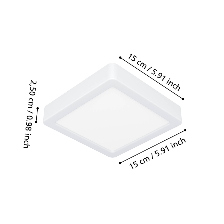 Eglo - Plafón LED para baño LED/7W/230V 2700/4000/6500K 15x15 cm IP44 blanco