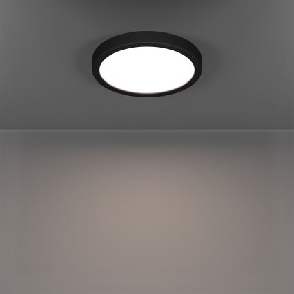 Eglo - Lámpara de techo regulable para baño LED RGBW LED/11,2W/230V 2700-6500K Ø 21,1cm IP44 negra