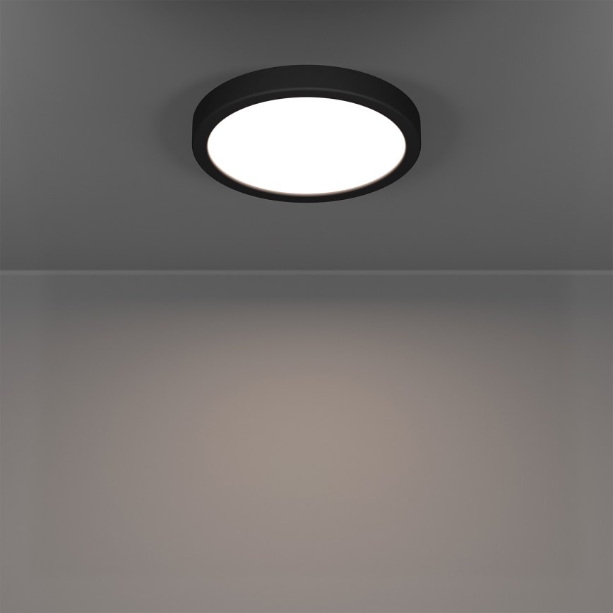 Eglo - Lámpara de techo regulable para baño LED RGBW LED/11,2W/230V 2700-6500K Ø 21,1cm IP44 negra
