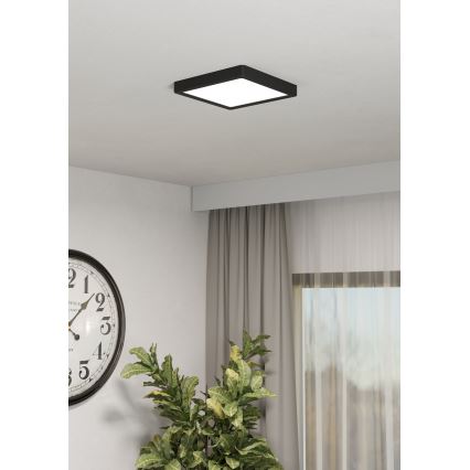Eglo - Plafón de techo para baño LED RGBW regulable LED/10,5W/230V 2700-6500K 22x22 cm IP44 negro