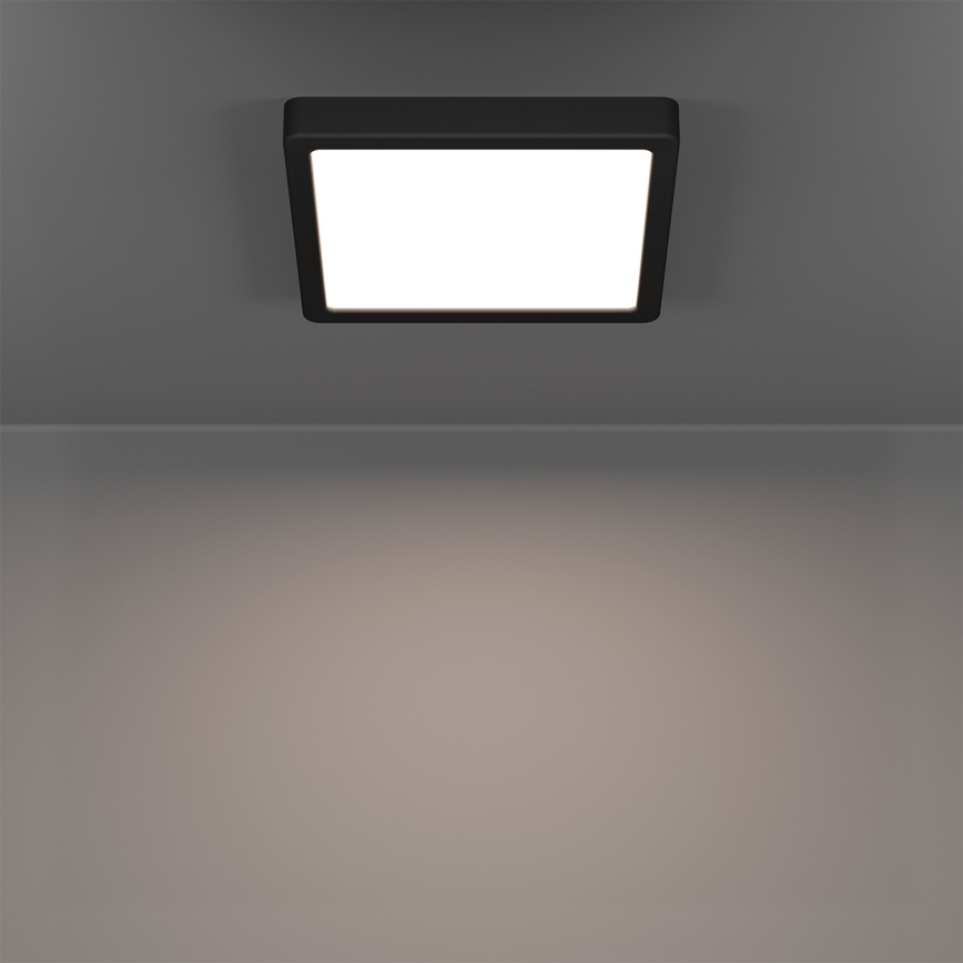 Eglo - Plafón de techo para baño LED RGBW regulable LED/10,5W/230V 2700-6500K 22x22 cm IP44 negro