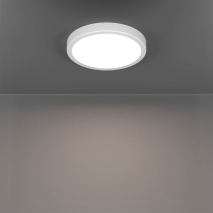Eglo - Lámpara de techo LED RGBW regulable para baño, 11,2 W/230 V, 2700-6500K, diámetro 21,1 cm, IP44, blanco