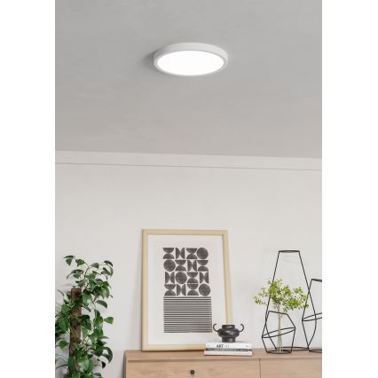 Eglo - Luminaria de techo LED RGBW regulable para baño LED/14,3W/230V 2700-6500K Ø 27,8 cm IP44 blanco