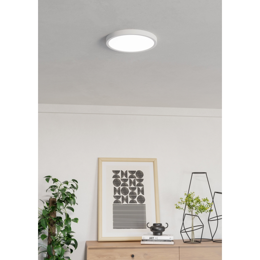 Eglo - Luminaria de techo LED RGBW regulable para baño LED/14,3W/230V 2700-6500K Ø 27,8 cm IP44 blanco