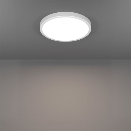 Eglo - Luminaria de techo LED RGBW regulable para baño LED/14,3W/230V 2700-6500K Ø 27,8 cm IP44 blanco