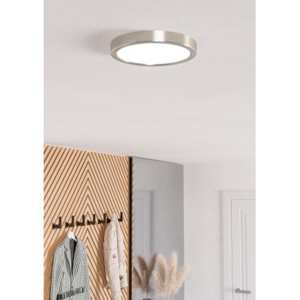 Eglo - Lámpara de techo para baño LED RGBW regulable LED/11,2W/230V 2700-6500K Ø 21,1 cm IP44 cromo mate