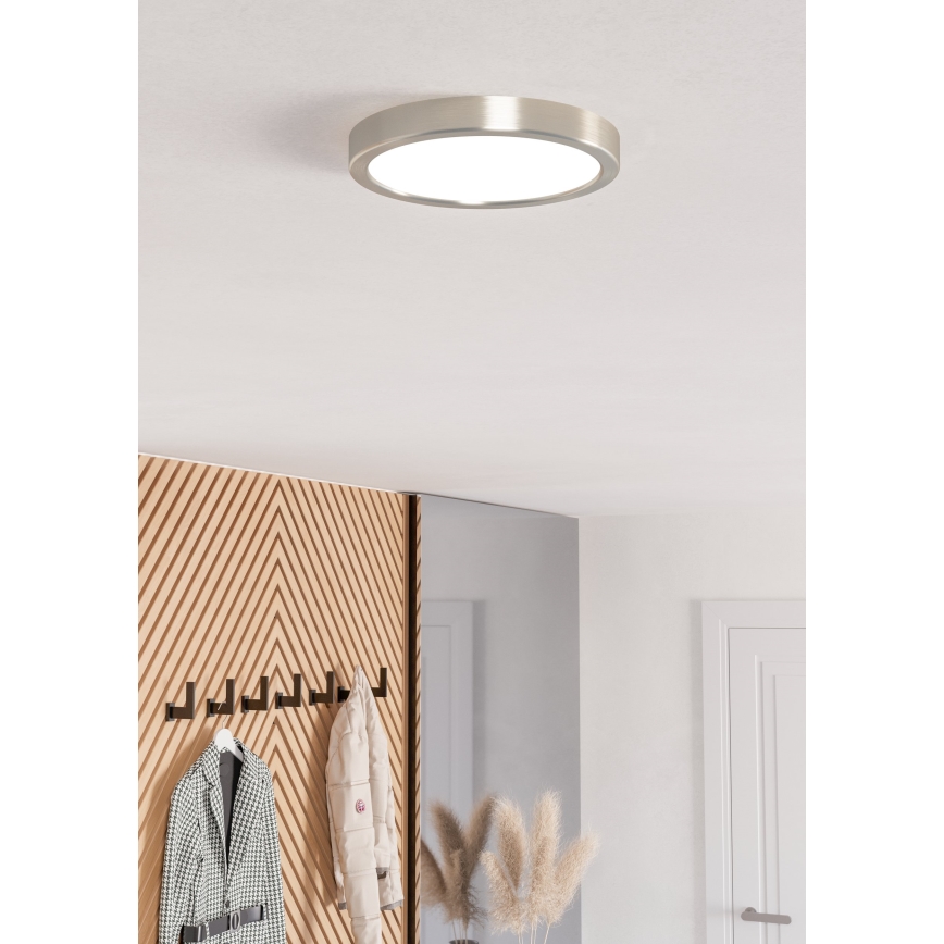 Eglo - Lámpara de techo para baño LED RGBW regulable LED/11,2W/230V 2700-6500K Ø 21,1 cm IP44 cromo mate