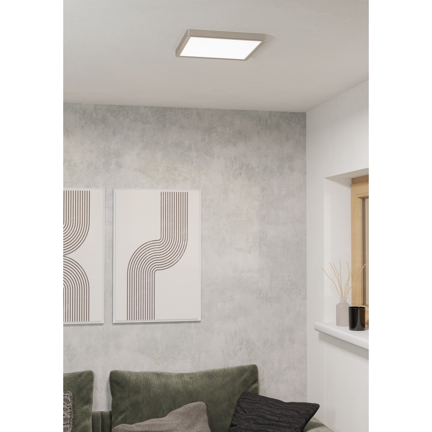 Eglo - Plafón LED RGBW regulable para baño LED/13,5W/230V 2700-6500K 29,5x29,5 cm IP44 cromo mate